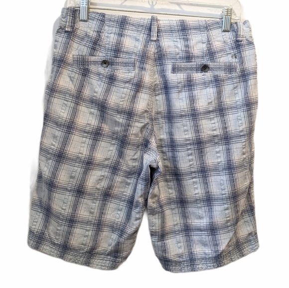 CALVIN Klein men’s blue plaid shorts sz 30 - Picture 2 of 6